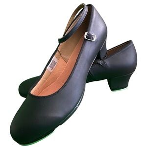 Bloch Size 11.5 Billie Jean Black Leather Tap Shoes Mary Jane Techno Tap